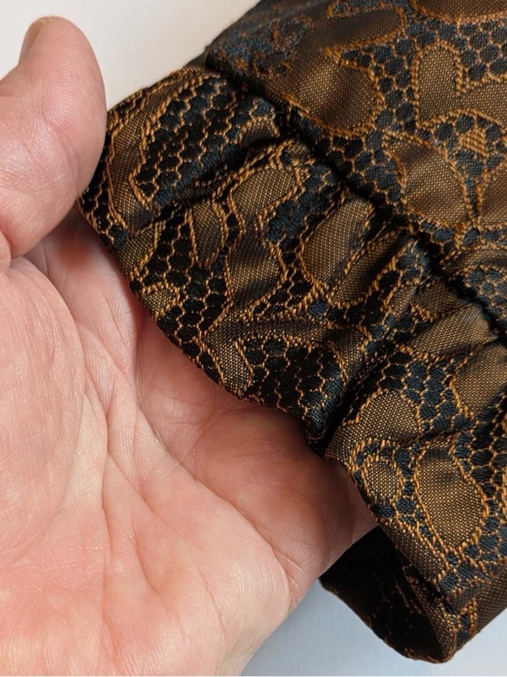 Maggy London Brown Black Lace Jacquard Skirt Suit Set Size 12 - Picture 4 of 11